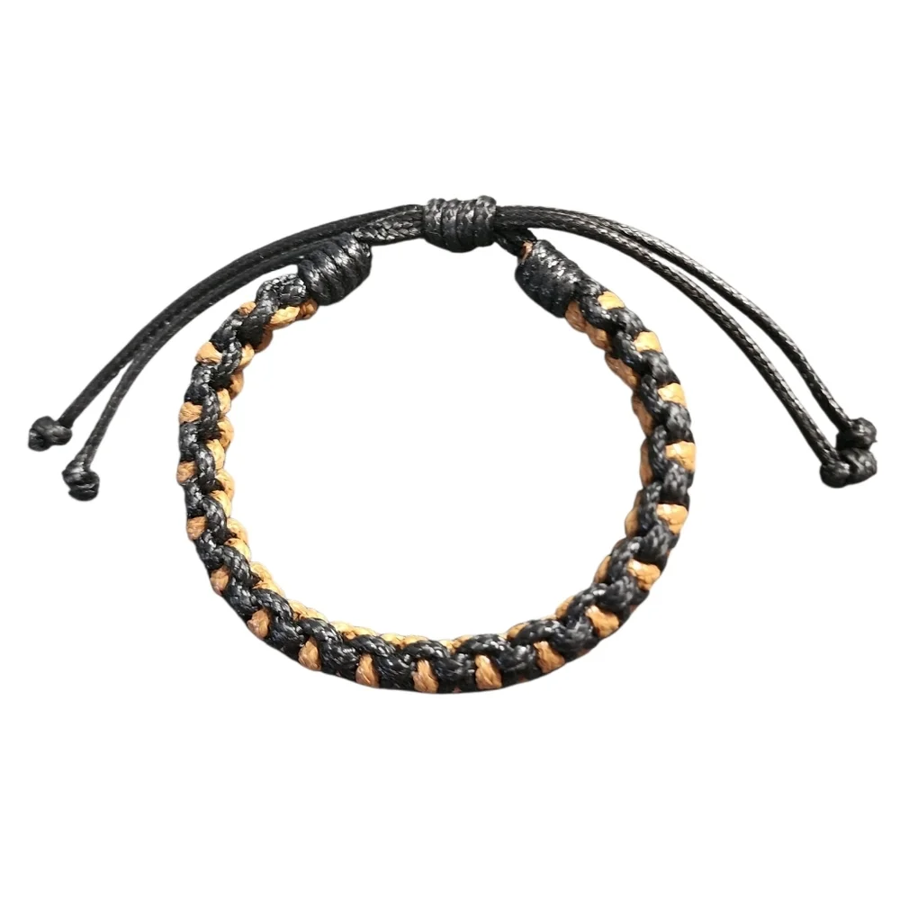 Black and Tan Braided Bracelet